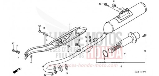 SILENCIEUX D'ECHAPPEMENT CRF100F6 de 2006